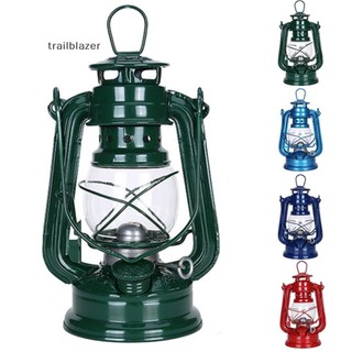Trailblazer 19cm Retro Cắm Trại Ngoài Trời Đèn Dầu Hỏa Di Động Đèn Lồng Đồng Màu Dầu Lam Mới
