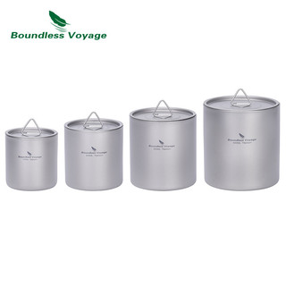 Boundless Voyage Titan Đôi Tường Ly Có Nắp Có Thể Xếp Chồng Trà Kim Loại Cà Phê Cốc Uống Ngoài Trời Di Động Drinkware