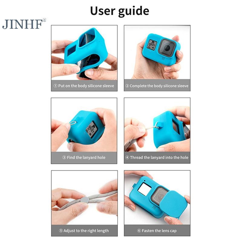 Jinhf Cho Gopro Hero 9 10 11 12 Đen Phụ Kiện Vỏ Bảo Vệ Mềm Tiêu Chuẩn Nhà Ở Cao Su Vỏ Silicon Bảo Vệ Cho Gopro Hero HOT