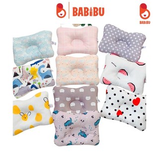 Gối lõm chống bẹp đầu cho bé từ 0-6 tháng chất liệu nhung mềm mịn