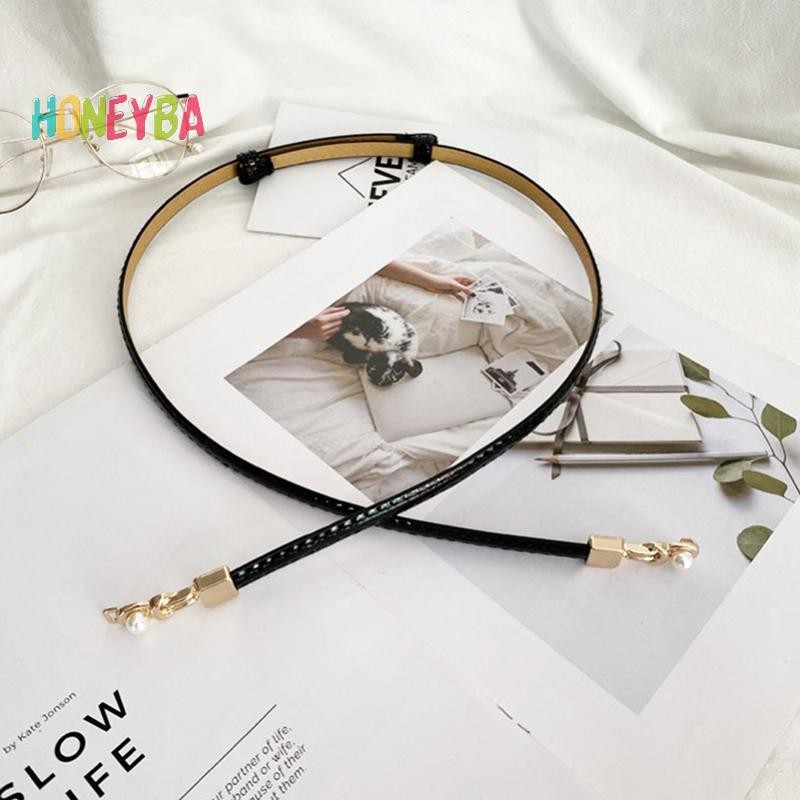 < Honeyba > Thắt Lưng Mỏng Có Thể Điều Chỉnh Cho Nữ Thời Trang Thiết Kế Phong Cách Skinny Áo Khoác Đầm Thắt Lưng Nữ