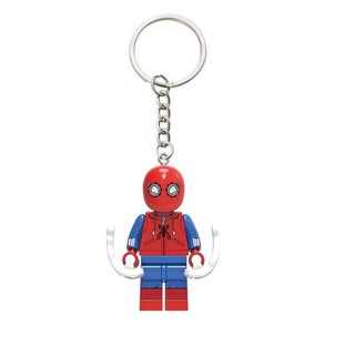 [Keychain] Mô hình Spider-Man tương thích với Lego, móc khóa sáng tạo cho ba lô, quà tặng cặp đôi nổi tiếng trên internet cho nam và nữ, đồ chơi khối xây dựng TFUH