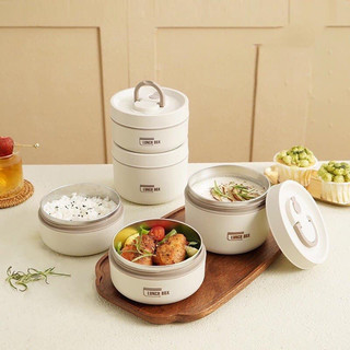 HỘP CƠM 3 TẦNG LUNCH BOX /LUCKY / BENTO BOX TẶNG KÈM TÚI ĐỰNG + ĐŨA THÌA - cặp lồng 3 tầng lunch Box