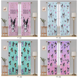 Rèm che mặt đơn Sanrio Kuromi Polyester, dễ treo, thích hợp cho phòng ngủ và phòng khách trẻ em