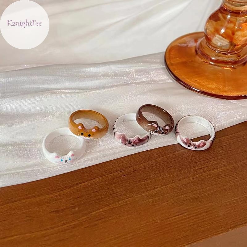K2nightfee Sáng Tạo Thời Trang Dễ Thương Thả Men Nhẫn Nữ Quà Tặng Ngày Lễ Tình Nhân CNY VN