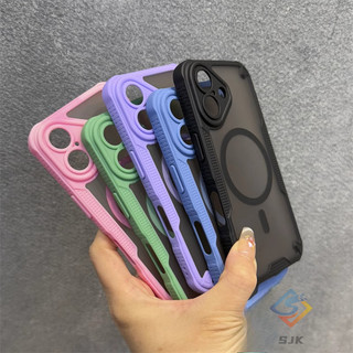 Ốp lưng chống rơi từ tính mỏng mới cho iPhone 16 Pro Max 15 14 13 12 Pro Max & Plus series | Ốp lưng cứng mờ lỗ ống kính không bị cản trở