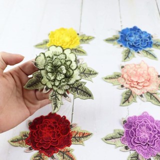 Lookshow 1Pc 12 * 9.5cm Thêu Hoa Miếng Dán Thủ Công DIY Miếng Dán Cho Túi Đầm Quần Áo Phụ Kiện Huy Hiệu May Trên Phụ Kiện May G8P5