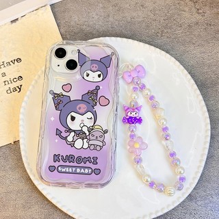 Ốp điện thoại giai điệu hợp thời trang Kuromi Cinnamoroll cho Honor 400 Smart X7D X9D X7C X8C X9C 200 Smart 5G X6B Plus 4G 200 Lite Phim hoạt hình Cô gái hạt dây chuyền Vỏ điện thoại