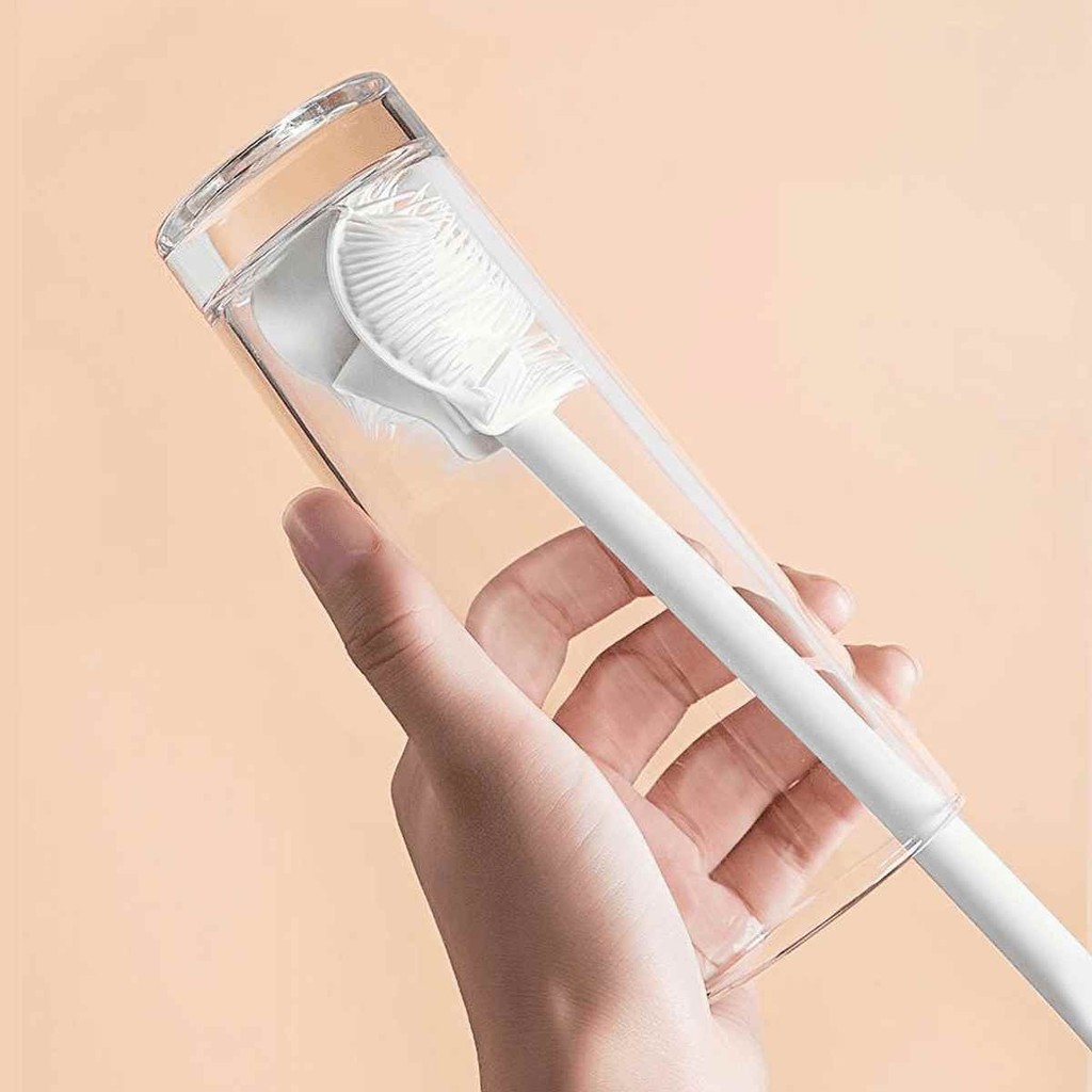 Cọ rửa bình sữa chất liệu silicone, cọ cốc đa năng mềm mại rửa sạch mọi góc chết dùng được cho ấm trà, bình giữ nhiệt