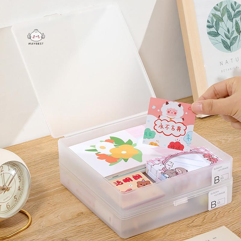 Maybest Hộp Nhựa Trong Suốt Kpop Hộp Bảo Quản Thẻ Ảnh Trong Mờ Kpop Hộp Bảo Quản Thẻ Ảnh Để Bàn Hộp Đựng Mỹ Phẩm {VN}