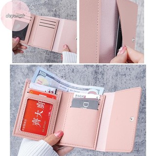 Deyangk Nữ Ngắn Dễ Thương Ví Nhỏ Học Sinh Gấp Ba Hộp Đựng Thẻ Cô Gái Túi Đựng Thẻ Ví Đựng Tiền Xu Ví Nữ Túi Hoạt Hình VN
