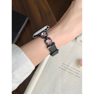 Dây đeo iWatch S10/9/8/7/SE/6/5/4/3/2/1 Dây da kim cương 38/40/41/42/44/45/49/46mm