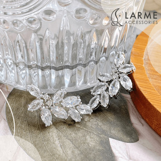 Khuyên tai nữ Bông tai đá phong cách nữ tính bông tai cô dâu, dự tiệc Larme accessories -KT0250