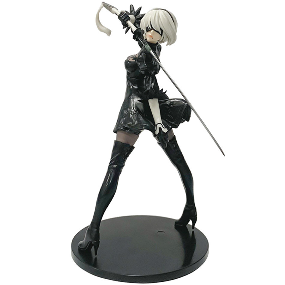 Trò Chơi NieR Anime Nhân Vật 9S 2B Đứng Nhân Vật Hành Động 9S 2B Các Bức Tượng Nhỏ Búp Bê PVC Đồ Chơi Mô Hình Người Lớn Bộ Sưu Tập Tượng