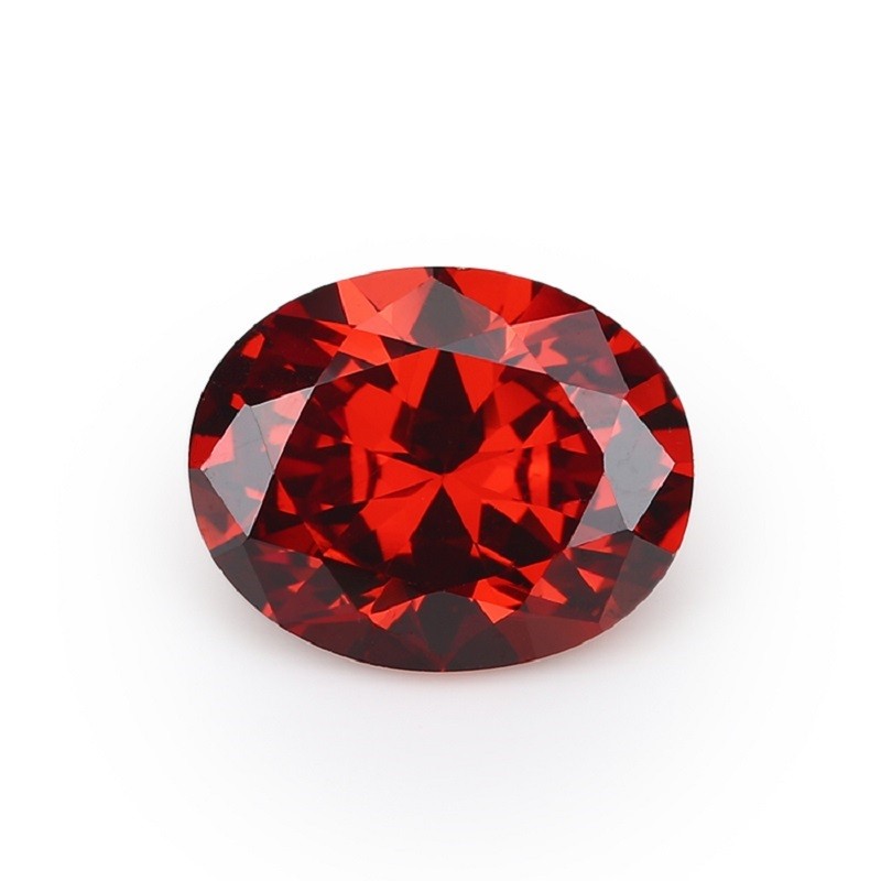 5A Garnet Màu Hình Bầu Dục Cắt Đá CZ 15 / 30 Chiếc 3x5mm ~ 10x12mm Cubic Zirconia Rời Cho Trang Sức DIY