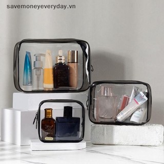 [savemoneyeveryday] 1 Túi Trang Điểm Trong Suốt Thời Trang Du Lịch Trong Suốt Di Động Túi Bảo Quản Túi Đựng Mỹ Phẩm Dây Kéo Nữ [vn]