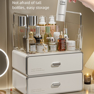 Làm Đẹp Hộp Bảo Quản Để Bàn Tidy-up Chống Bụi Thiết Kế Phân Vùng Lưu Trữ Mỹ Phẩm Giá Để Đồ Trong Suốt Có Thể Nhìn Thấy Dung Tích Lớn