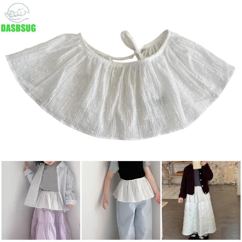 DASSBSUG Dây Đeo Buộc Váy Xếp Chồng Fart Rèm Cho Bé Gái Phong Cách Ngọt Ngào Cosplay Quần Áo Bé Gái Viền Trang Trí Tạp Dề