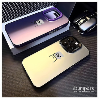 ibumpers Ốp Điện Thoại iPhone Dễ Thương Ngộ nghĩnh Họa Tiết Apple Cho IPhone 16 15 14 12 13 11 Pro Max IP 7 8 Plus X XS XR Ốp Lưng IMD Cứng Và Nhẵn