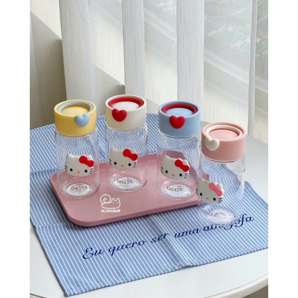 Bình nước nhựa Hello Kitty Diller (380ml)