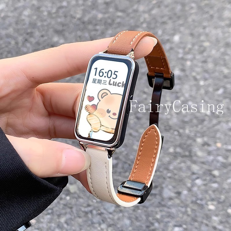 Dây Da Từ Tính Cho Huawei Band 11 Pro 10 9 8 Vòng Tay Có Thể Điều Chỉnh Thể Thao Cho Đồng Hồ Huawei Fit 3 4 4pro Dây Đeo Tay