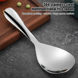 Muỗng Cơm Chống Dính JIGK, Xẻng Cơm Inox Gia Đình, Thìa Phục Vụ Căng Tin Dày