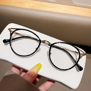 【Cận thị 0.5 đến 5.5 độ】Kính bảo vệ bức xạ, Thời trang, Kính mắt mèo, Nam nữ Kính cận thị chống ánh sáng xanh, Cận thị tùy chọn  511