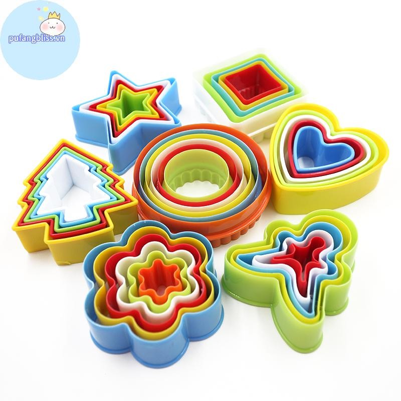 Pufangbliss Fondant Bánh Quy Làm Bánh Quy Khuôn Khuôn Cắt Cạnh Đảng DIY Nhựa Dụng Cụ VN