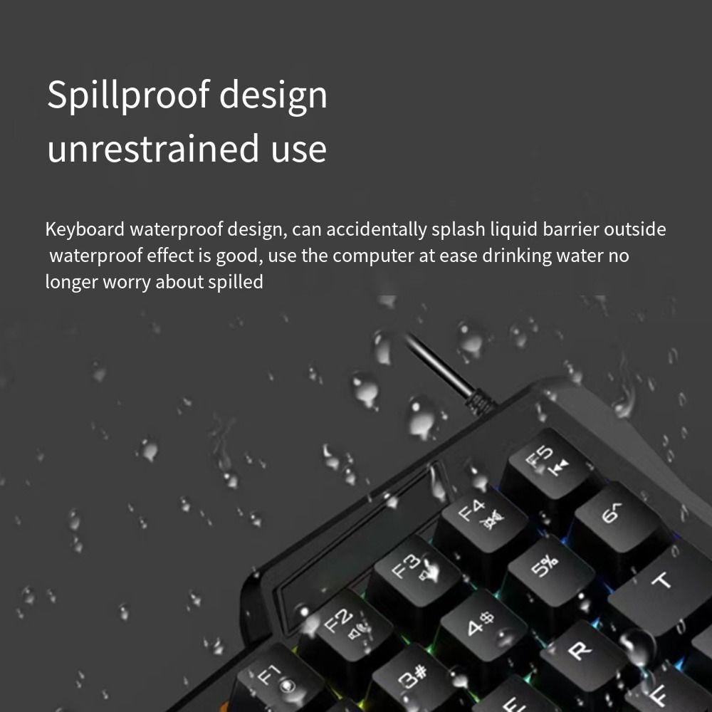 Bàn phím đơn MAOMEI, Bàn phím một tay siêu mỏng USB, Đèn nền di động 3 màu có dây phím cơ chơi game phát sáng có dây PC để bàn | BigBuy360 - bigbuy360.vn