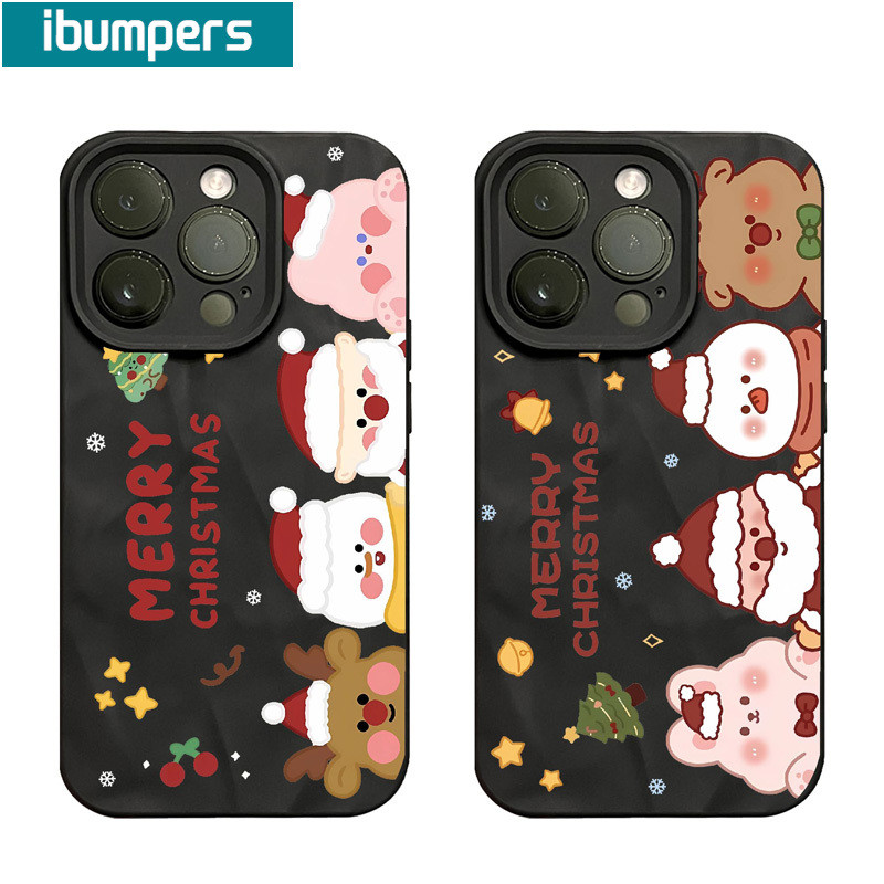 ibumpers Ốp Lưng iPhone Xinh Cute Giáng Sinh Ốp Điện Thoại Dày Dặn Silicon Mềm Chống Sốc Chống Bẩn Cho Iphone 16 15 14 12 13 11 Pro Max IP 7 8 Plus X XS XR