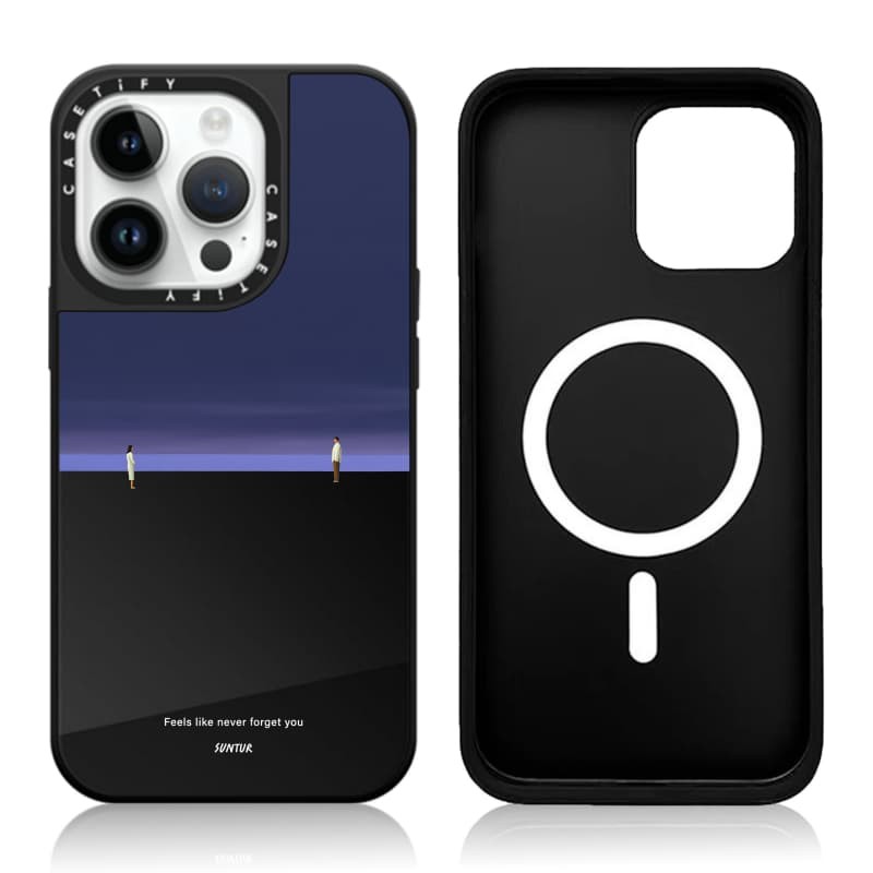 CASETiFY X Suntur Cảm giác như không bao giờ quên bạn Hút từ tính Vỏ IPhone Gương đen & bạc IPhone 16 15 14 13 12 Pro Max Plus Vỏ cứng có hộp logo khắc