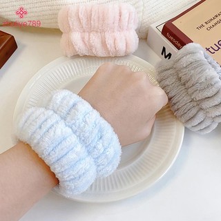 < zhuliye789 > 1Pc Rửa Mặt Và Dây Đeo Tay Thấm Hút Nước Thể Thao Mồ Hôi Vòng Tay Lau Tóc Băng Đô Chống Ẩm Tay Bảo Vệ Cổ Tay