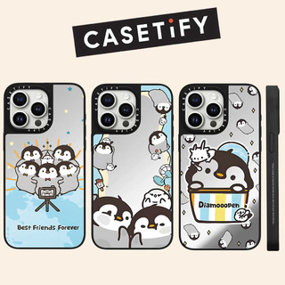 Photo Penguin Mirror Ốp Điện Thoại Cứng Cho iPhone 16 Pro Max 16 Plus 15 Pro Max 14 13 12 11 Vỏ Acrylic Phía Sau Chống Sốc