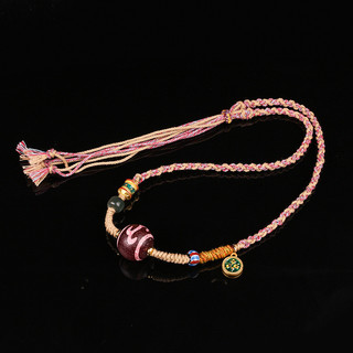 Retro Vòng Cổ Handmade Chín Mắt Dzi, Hạt Mặt Dây Chuyền, Phù Hợp Thời Trang Hiện Đại