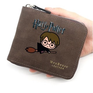 Ví Harry Potter mới Ví PU Matte Dây kéo Ví lưu trữ đa chức năng dung lượng lớn