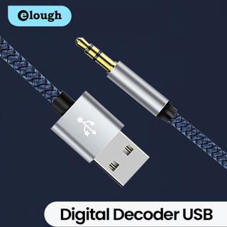 Cáp âm thanh Elough USB sang 3,5 mm cho loa micro Bộ chuyển đổi giắc cắm nam 3,5 mm