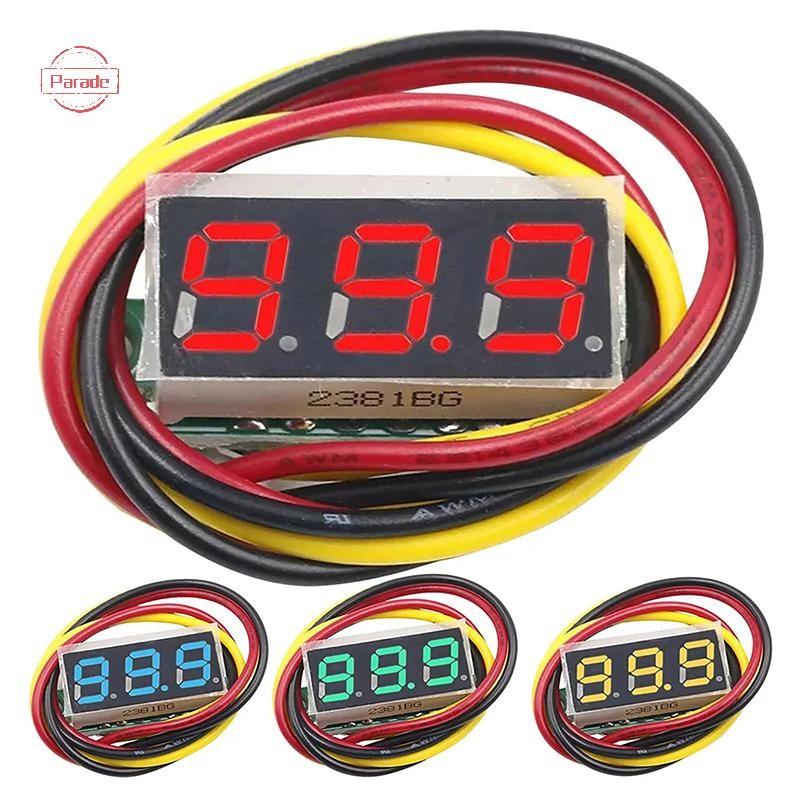 Diễu hành 0,28 Inch Vôn kế kỹ thuật số 0-100V Máy kiểm tra điện áp Vôn kế Máy dò VN