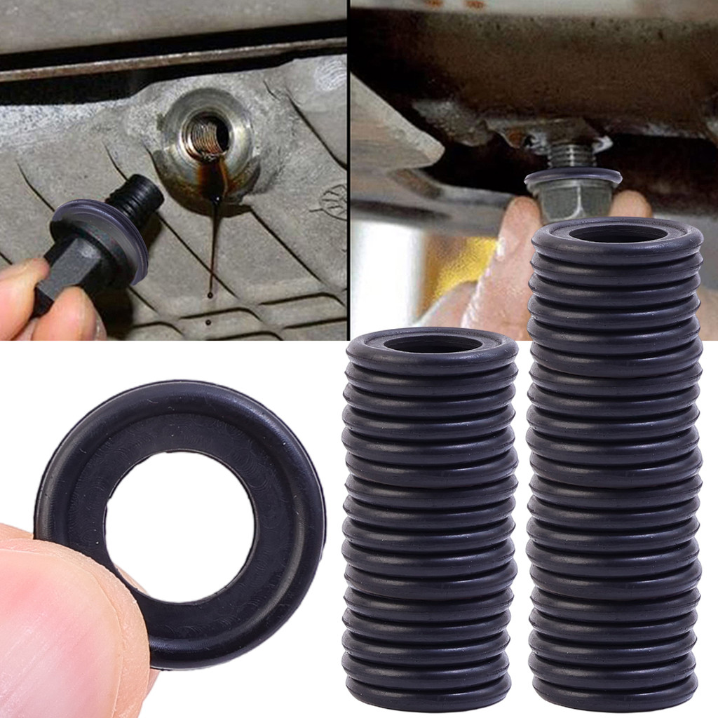 10-50 Cái M12 M14 Gioăng Cao Su Vít Xả Dầu - Phụ Kiện Sửa Chữa Tự Động - Nút Xả Dầu Niêm Phong Vòng Cao Su - Máy Giặt Niêm Phong Dầu Động Cơ Ô Tô Đa Năng
