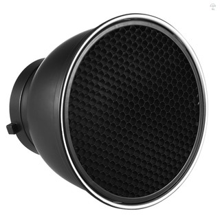 Đĩa bóng đèn khuếch tán phản quang tiêu chuẩn Andoer 7 Inch với 60° Lưới tổ ong cho Bowen Mount Studio nhấp nháy Đèn Flash Speedlite