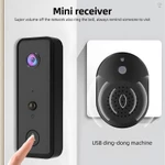 Camera chuông cửa Video không dây có chuông Ringer chạy bằng pin AI PIR Phát hiện con người IP65 Chống nước 2.4G WiFi Âm thanh 2 chiều Xem đêm Lưu trữ đám mây Camera cửa trước trong — ảnh 7