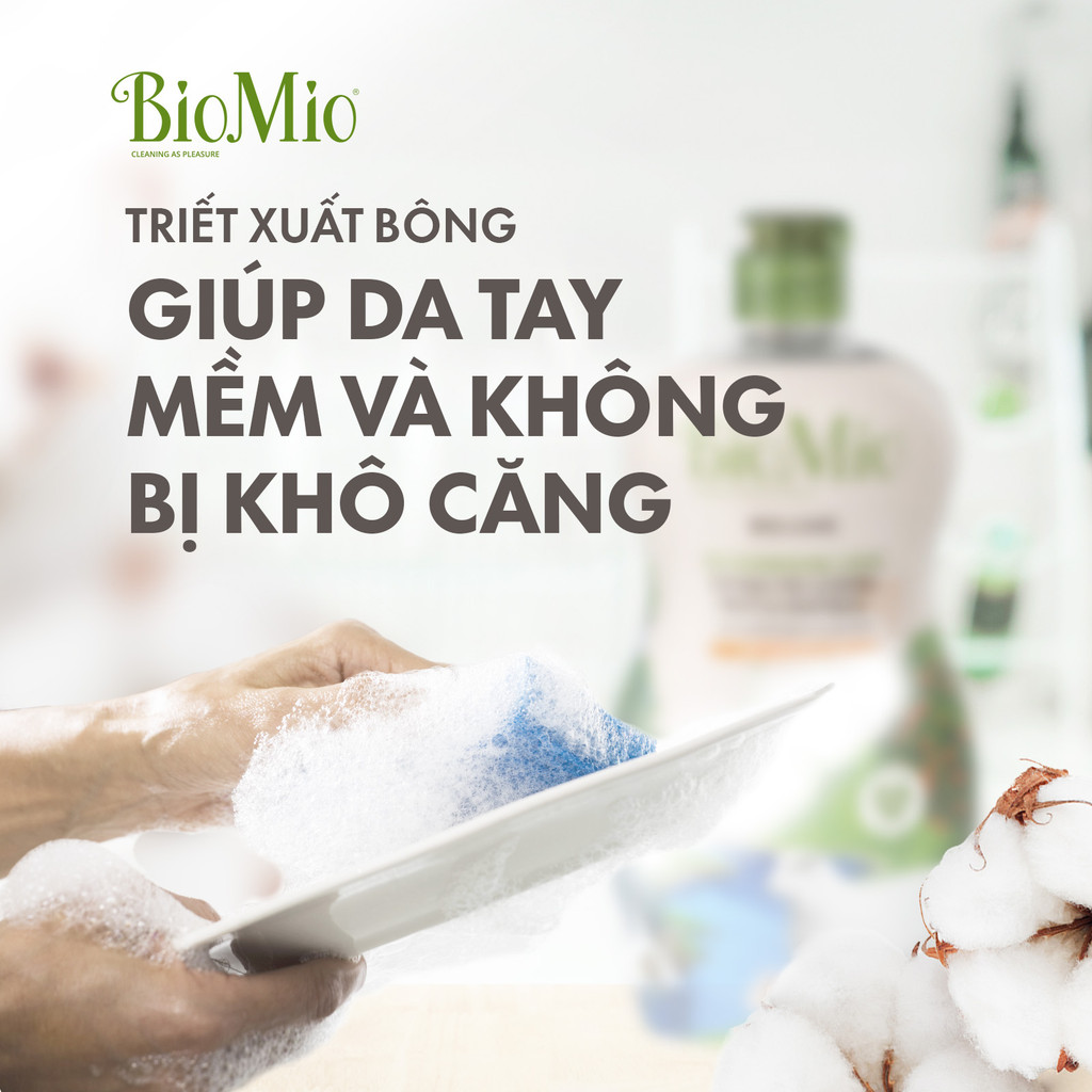 Mô tả Nước rửa chén bát hữu cơ BIOMIO BIO-CARE 450ml đa năng an toàn rửa được trái cây rau chén bát em bé - 3