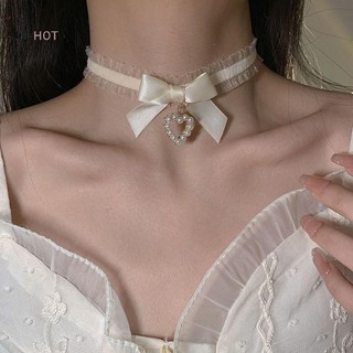 Julyhot Vintage Ren Trái Tim Choker Gothic Nơ Vòng Cổ Bé Gái Đồng Nhất Phụ Kiện Massivedeals