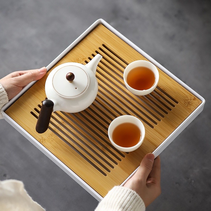 Khay Trà Tre Cao Cấp,Khay đựng trà,Khay trà đạo phong cách Nhật Bản khay đựng ấm chén