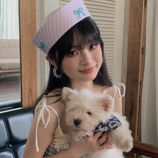 Mũ thủy thủ nơ sọc ngọt ngào jk Nhật Bản