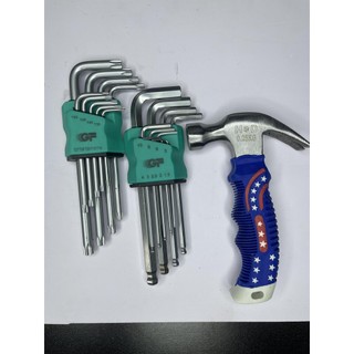 Combo 2 Bộ Lục Giác Bi và Bông + Kèm 1 Cây Búa Lùn