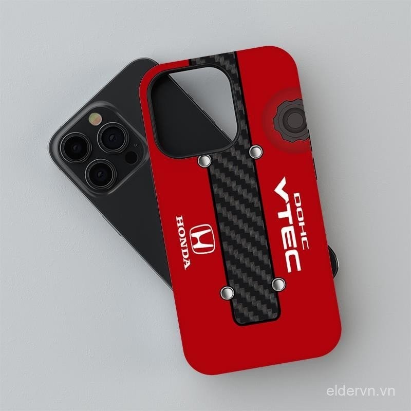 Ốp điện thoại tùy chỉnh ngoại vi game thủ JDM B16 đầu đỏ tương thích với iPhone 11 X XS XR XSMAX 16 15 14 PLUS 12 PRO 13 14 15 16 ProMax Honda hai trong một QX6N