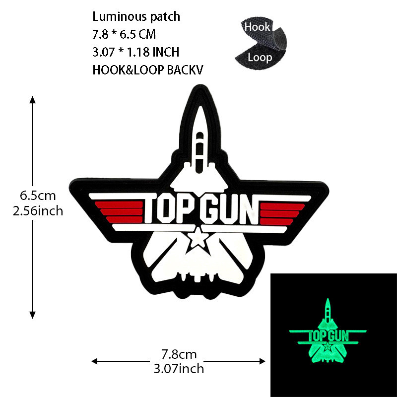 Phụ kiện ngoài trời PVC Dạ quang Velcro Huy hiệu F-BOMB Ba lô Áo khoác Patch