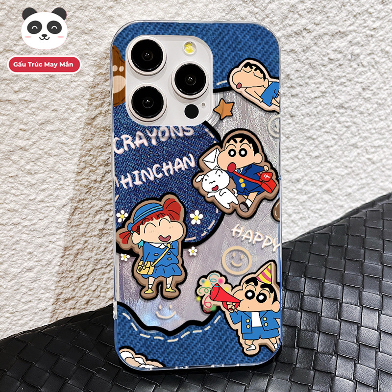 Ốp Lưng iPhone Shin Cậu Bé Bút Chì Công Nghệ IMD - Chống Vân Tay| Tương Thích iPhone 16/15/14/13/12/11 Pro Max/XR/XS Max
