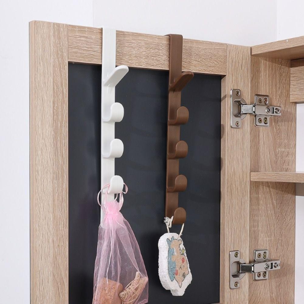 Móc treo cửa 5 cái không dấu vết, móc áo treo tường bền bỉ cho túi quần áo, mũ, ví