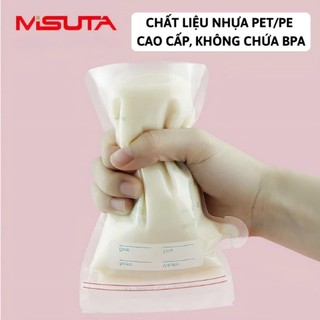 Túi Trữ Sữa Misuta Có Vòi Bảo Quản Sữa Khi Đi Du Lịch Chất Liệu An Toàn Thiết Kế Miệng Túi To Dễ Đổ Sữa